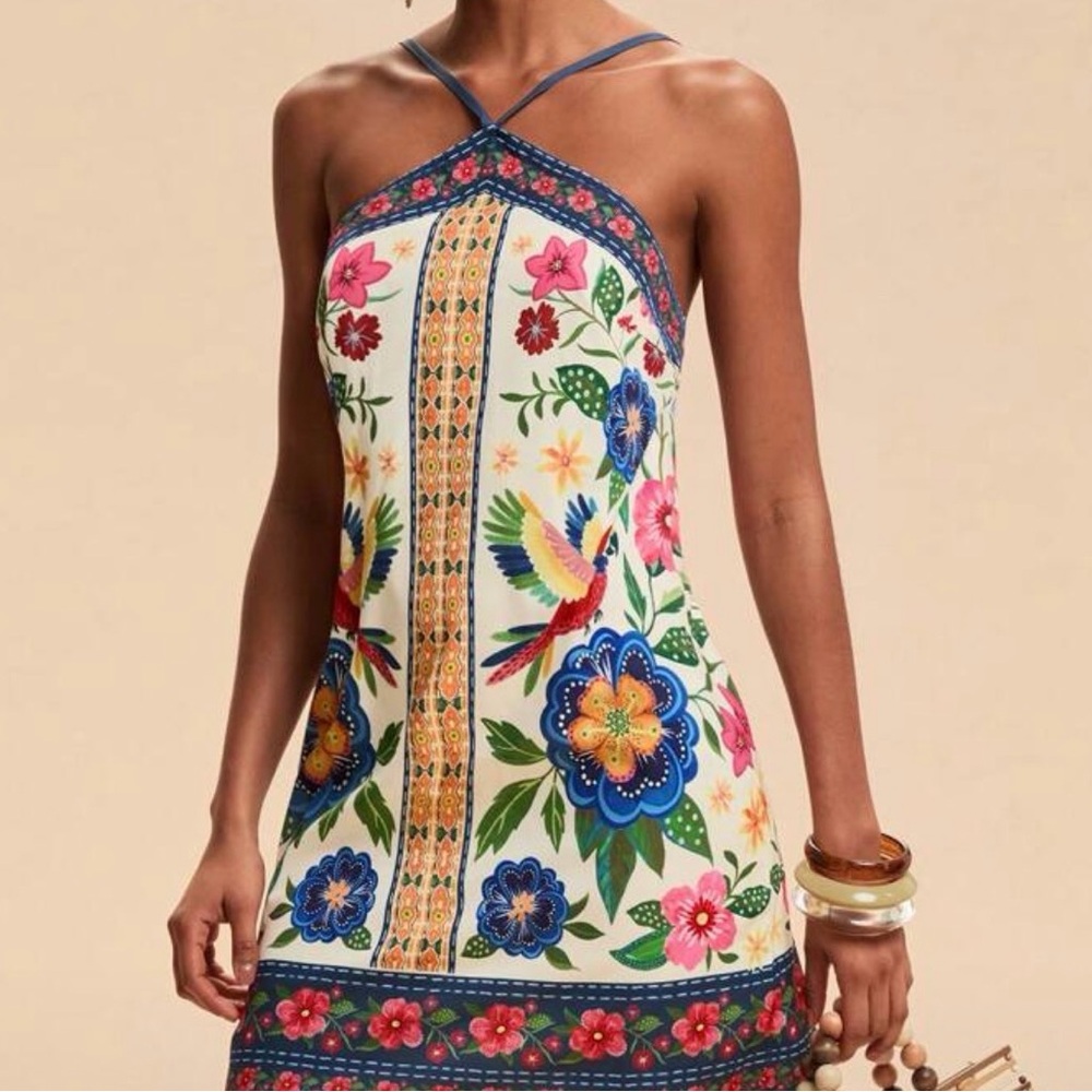 Edikted Multicolor Floral Backless Dress